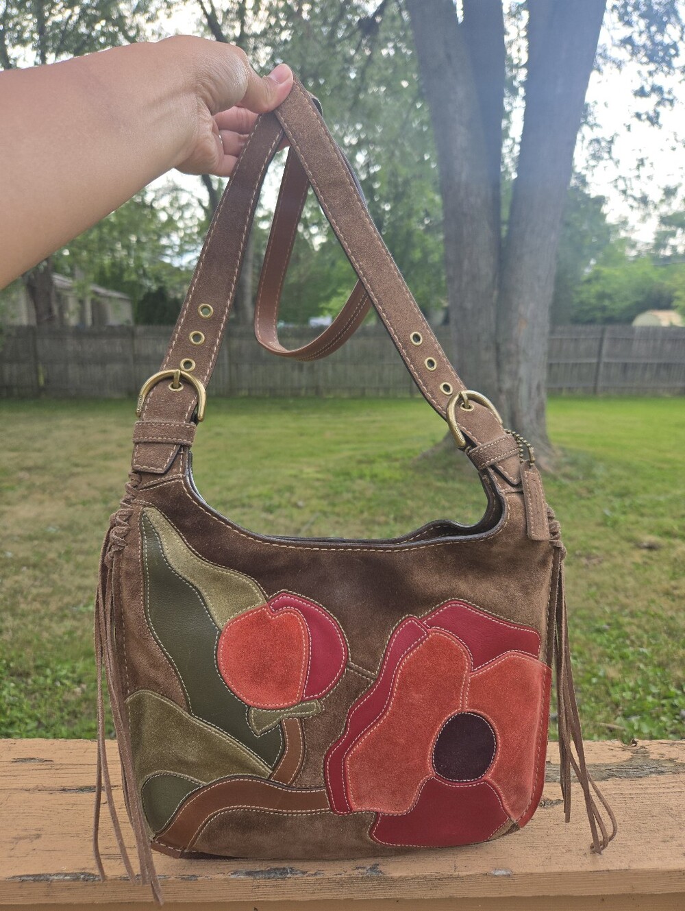Coach Vintage Y2K Poppies For Peace Crossbody #9257